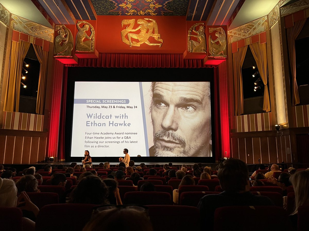 A wonderful evening with a great film about Flannery O’Connor and then hearing from director Ethan Hawke … #Wildcat is a beautiful film that tells a story of grace and mystery in true O’Connor fashion