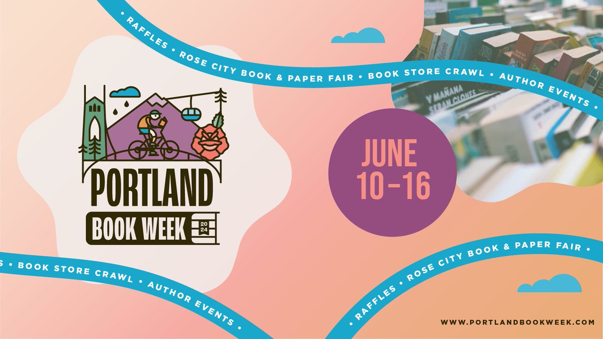 RoseCityCC's tweet image. 📣 Attention 📚 bibliophiles! #PortlandBookWeek is coming June 10-16! Spend a week exploring the independent bookstores in the Portland and Vancouver areas with literary events, raffles and giveaways, exclusive merchandise, and more! portlandbookweek.com