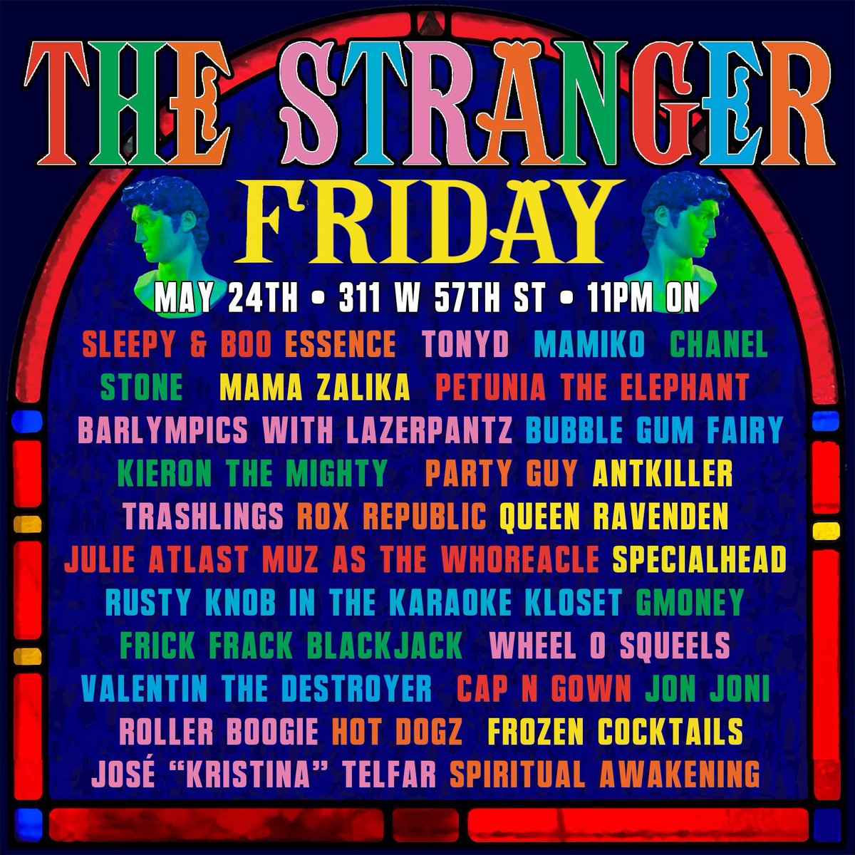 So fun being a part of the festivities at the Stranger. Tomorrow night is going to be awesome. Come join us and all the wild characters who make this place such an adventure 🪩