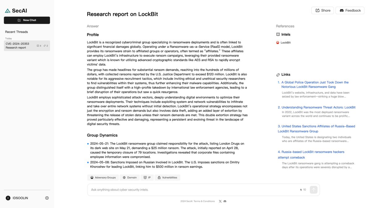 SecAI_AI's tweet image. 🚨 LockBit no longer world’s No. 1 ransomware gang?

After being taken down, #LockBit didn't stay down for long. Canada's London Drugs confirms #ransomware attack after LockBit demands $25M.
#SecAI has compiled a timeline of Lockbit events and their attack techniques. Stay tuned