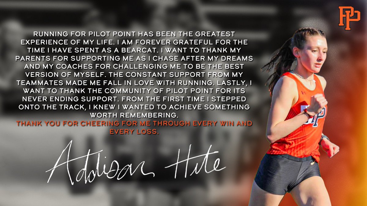 Addison Hite (@addison_hite) on Twitter photo Thank you Pilot Point for the never ending support! On to the next chapter.
<a href="/ppbearcatblog/">pilotpointbearcats.com</a> #ladycattakeover Thank you Pilot Point for the never ending support! On to the next chapter.
<a href="/ppbearcatblog/">pilotpointbearcats.com</a> #ladycattakeover