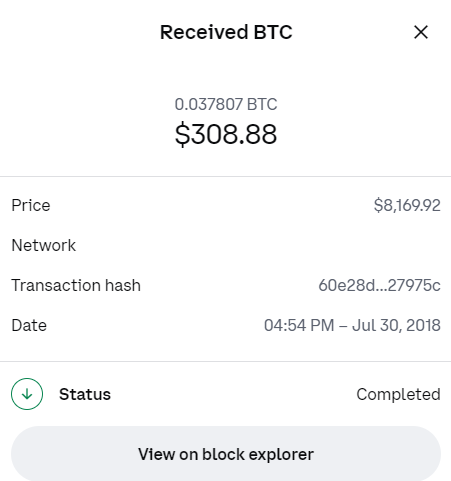 Found my first @Bitcoin transaction, almost 6 years ago in 2018.  I say I've been doing this a while, learning a lot and ready for what's still to come.  You can't learn if you aren't in the game trying. 
Use to love #BITCOIN now I prefer #ETH 😂