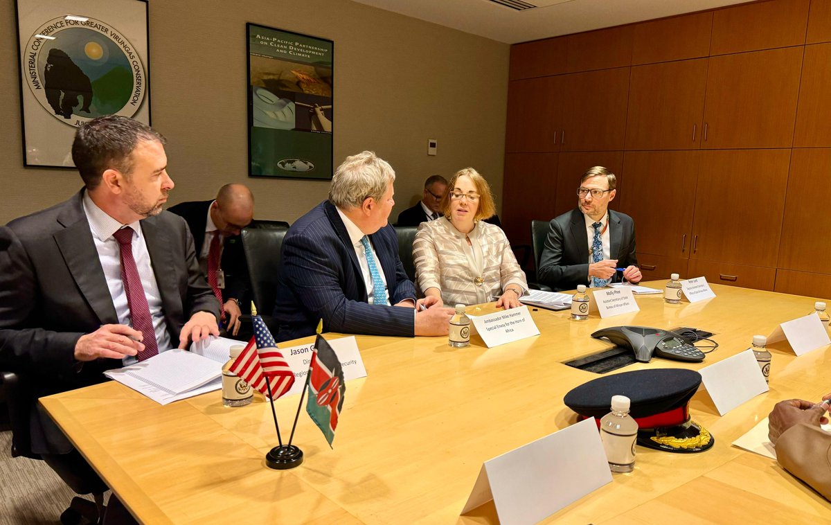 HonAdenDuale's tweet photo. Signed a Memorandum of Understanding with the Assistant Secretary of State for African Affairs, Molly Phee, to enhance security measures and joint military operations.

The agreement, which includes an infrastructural expansion and upgrade of Manda Bay airfield, near the Somalia border, will support counter-terrorism efforts, improve operational capabilities, and accommodate larger aircraft, enhancing the mobility and flexibility of security forces.

This development follows Kenya's request and the commitment of the U.S. government to fund the construction, highlighting the strong partnership the two countries have in combating terrorism and promoting global peace. @kdfinfo @AsstSecStateAF @WilliamsRuto @StateHouseKenya