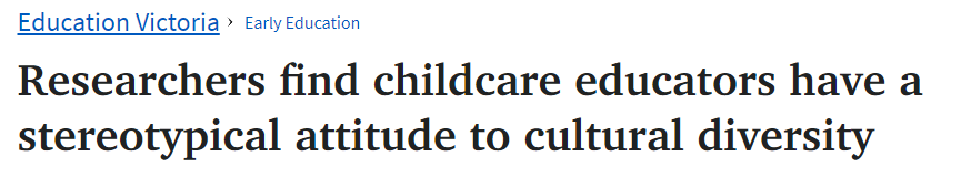 edwinabyrne's tweet photo. Do the headline editors at the @theheraldsun even read the articles? This article is about how educators aren't receiving enough support to do cultural inclusion properly. There is no "politically correct" childcare focus, and unsurprisingly, doing nothing isn't working. https://t.co/XzYj4pvVzc