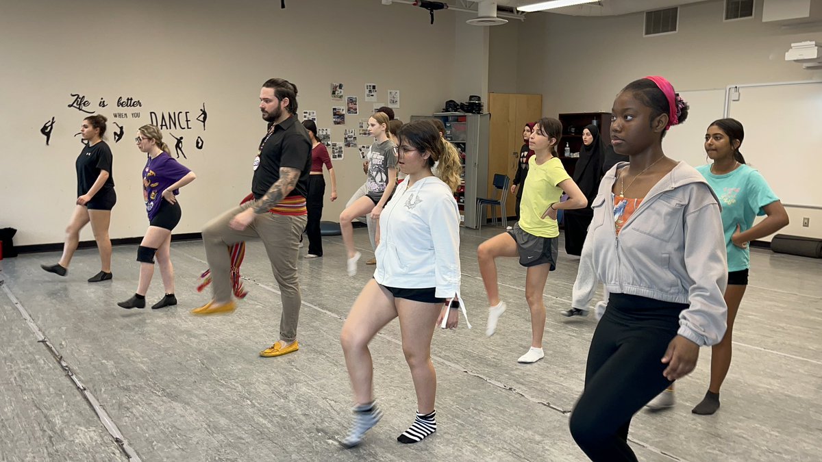 So thankful to have Brad Lafortune from <a href="/MASConline/">MASC</a> come in to teach us some Métis Jigging. #stfxdance <a href="/StFXOCSB/">St. Francis Xavier High School</a>