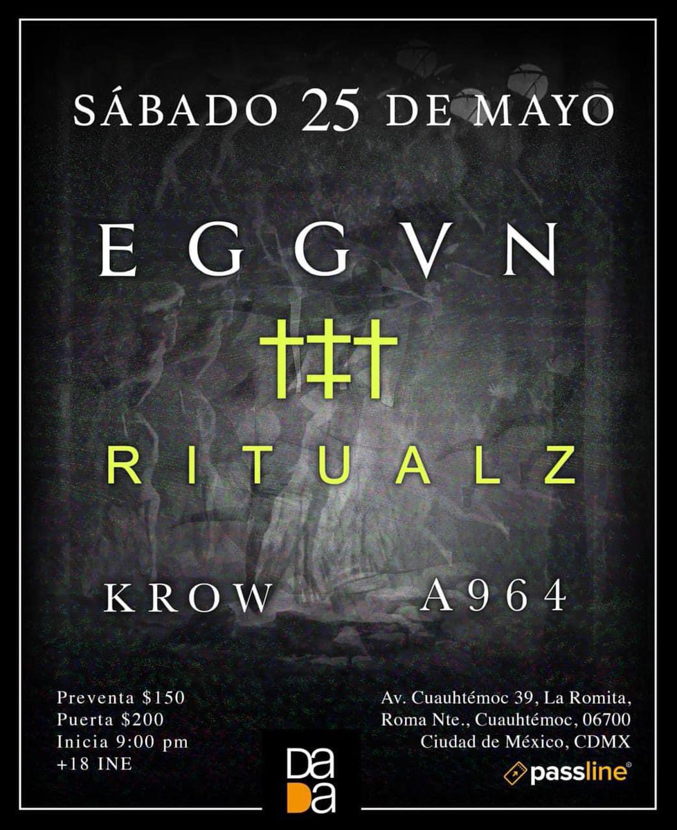 MALIGNAMX's tweet image. este sábado en dada X en la CDMX. boletos: passline.com/eventos/eggvn-…