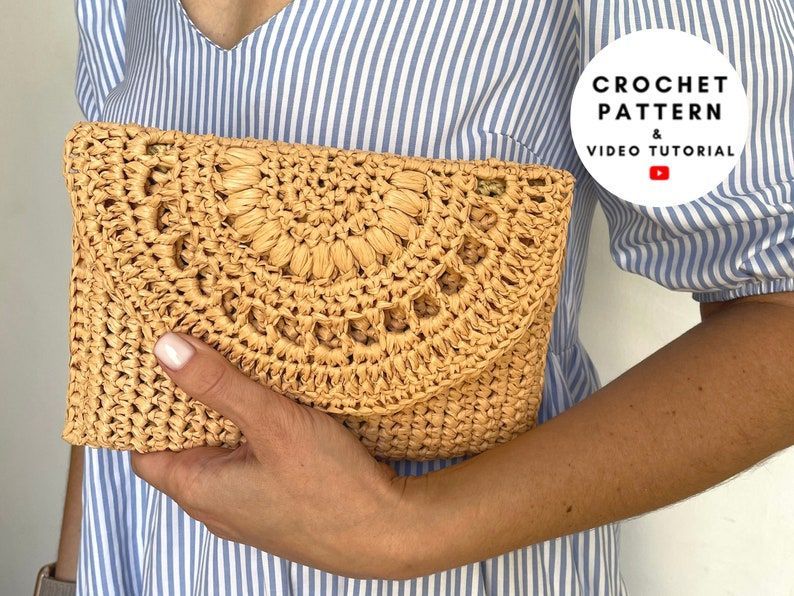 Easy Crochet Clutch Bag Pattern, A Perfect Summer Purse! 👉 buff.ly/43k5zxs #crochet #handmade #diy