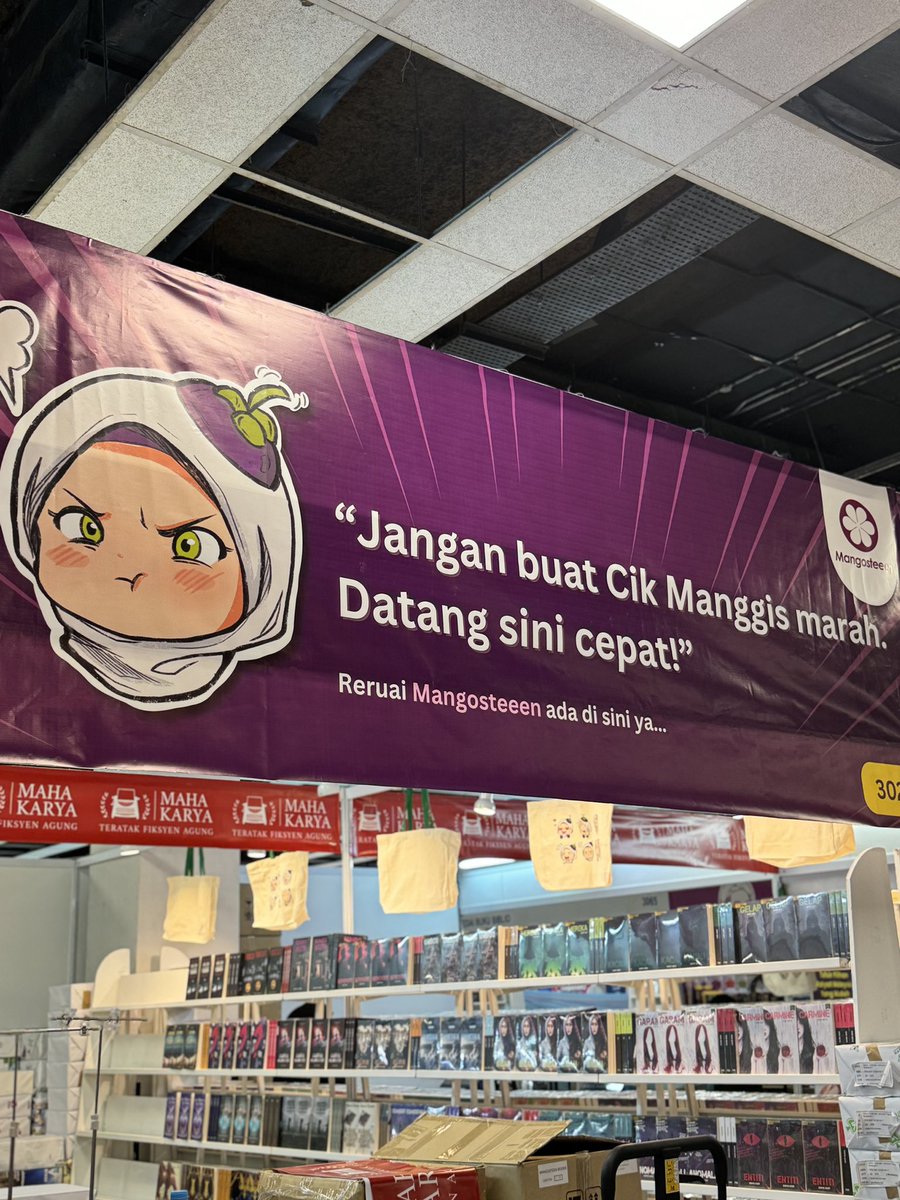 mangosteeenbook's tweet photo. Hi, welcome to Mangosteeen!

#PBAKL2024 kali ini Mangosteeen bertemakan TERRRPALING NOVEL! 

#ZonaFiksi mengumpulkan novel-novel BEST SELLER daripada pelbagai rumah penerbitan.

📅 24 Mei - 2 Jun 24
⏰️ 10am - 10pm
📍 Dewan Tun Razak 3, WTC, KL
💜 Reruai 3026, 3027, 3052, 3053 https://t.co/113flcNQuq