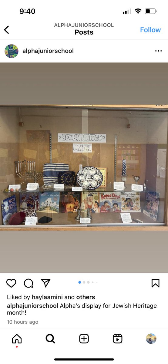 Thank you Alpha Alternative and @KieraVanderlugt for the wonderful display for Jewish Heritage Month! We love the explanation of each item!