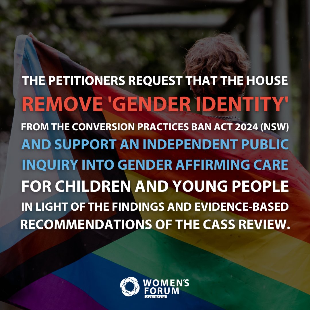 The petition calling for the removal of ‘gender identity’ from the recently passed NSW conversion bill & an inquiry into gender medicine for kids is live! THANK YOU @JohnRuddick2 for spearheading this campaign. ✍️ NSW residents please sign/share parliament.nsw.gov.au/lc/pages/epeti… #NSWpol