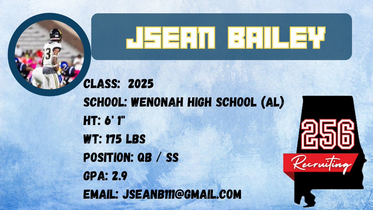 ALPrepStars (@alprepstars) on Twitter photo Physical BallHawk in the heart of the Wenonah Defense. Take a look at <a href="/jseanbailey1/">Jsean Bailey</a>
hudl.com/v/2Nd7tm
<a href="/WenonahDragons2/">Wenonah High School Football</a> <a href="/DexPreps/">DexPreps</a> <a href="/YellowhammerFB/">Yellowhammer Football</a> <a href="/UnLockYourGame/">UnLockYourGame</a> <a href="/helmet2helmt251/">Helmet2Helmet251</a> <a href="/JohnGarcia_Jr/">John Garcia, Jr.</a> <a href="/RecruitsAlabama/">Alabama Recruits</a> <a href="/AL_Recruiting/">AL Recruiting</a> <a href="/BigFaceSportss/">BigFaceSports, (Recruiting & Scouting)</a> <a href="/UnLockYourGame/">UnLockYourGame</a> <a href="/Gs_Sports_Talk/">G’s Sports</a> Physical BallHawk in the heart of the Wenonah Defense. Take a look at <a href="/jseanbailey1/">Jsean Bailey</a>
hudl.com/v/2Nd7tm
<a href="/WenonahDragons2/">Wenonah High School Football</a> <a href="/DexPreps/">DexPreps</a> <a href="/YellowhammerFB/">Yellowhammer Football</a> <a href="/UnLockYourGame/">UnLockYourGame</a> <a href="/helmet2helmt251/">Helmet2Helmet251</a> <a href="/JohnGarcia_Jr/">John Garcia, Jr.</a> <a href="/RecruitsAlabama/">Alabama Recruits</a> <a href="/AL_Recruiting/">AL Recruiting</a> <a href="/BigFaceSportss/">BigFaceSports, (Recruiting & Scouting)</a> <a href="/UnLockYourGame/">UnLockYourGame</a> <a href="/Gs_Sports_Talk/">G’s Sports</a>