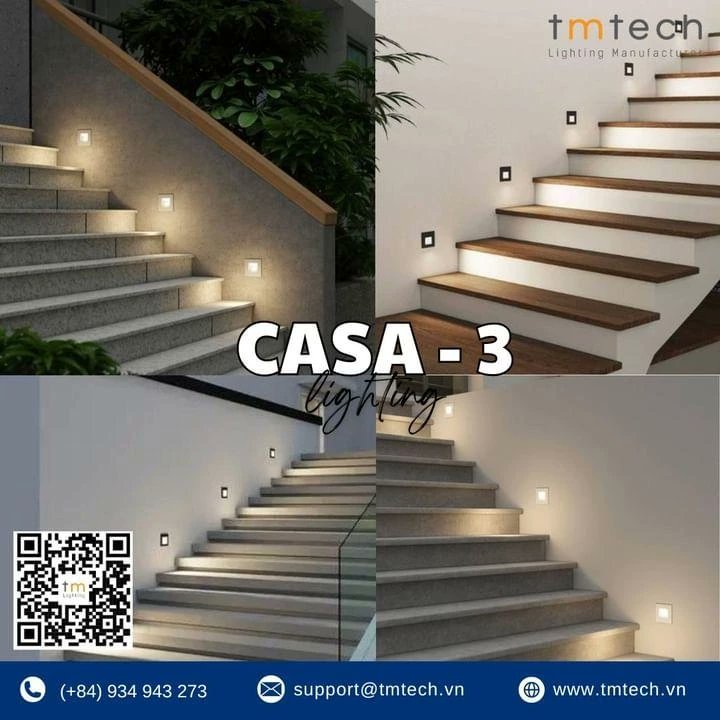 Adorn your walkway and staircase with CASA-3 lights produced by TMTECH Vietnam: high-quality aluminum, manufactured using CNC technology, and anodizing coating for corrosion resistance. Durable, elegant, and sophisticated!
#tmtech #tmtechvietnam #tmtechlighting #tmtechlamp