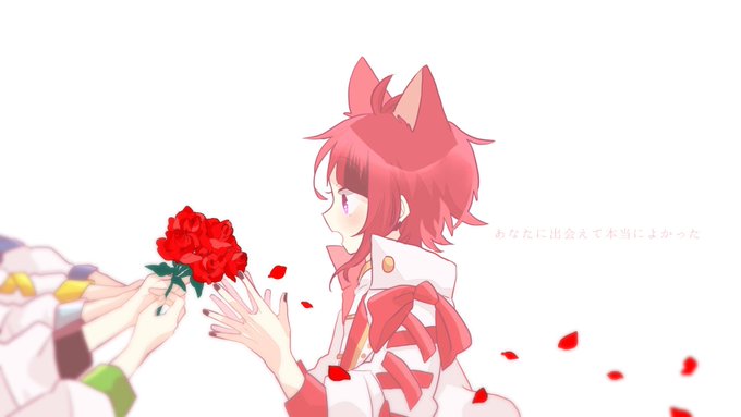 「红玫瑰 シンプルな背景」のTwitter画像/イラスト(新着)