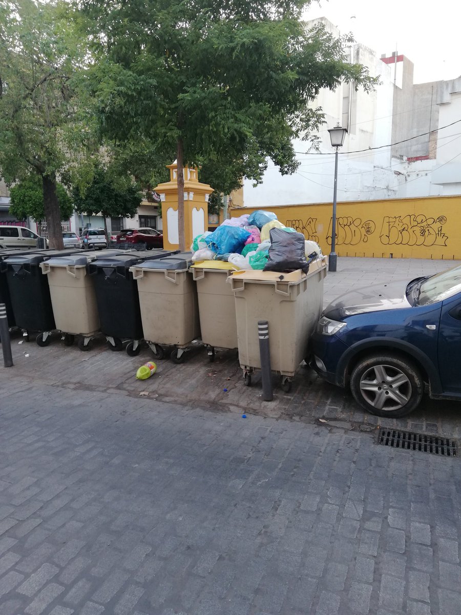 ChemaRadio's tweet photo. Me pregunto si a la #Hiniesta,  patrona del @Ayto_Sevilla, le llegará el hedor que soportan sus feligreses diariamente.  @LIPASAMSEVILLA @AdepaSevillaHca https://t.co/dOdfaxWW2o