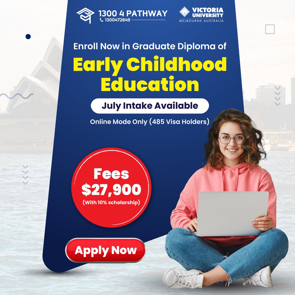 👉🎓Enroll Now in Graduate Diploma of Early Childhood Education 💰Fees $27,900 (With 10% scholarshipp #Earlychildhood #Earlychildhoodeducation #Victoriauniversity #Graduatediploma #Scholarship #Julyintake #485visa #visaservices #migrationagent #migrationserviceinmelbourne