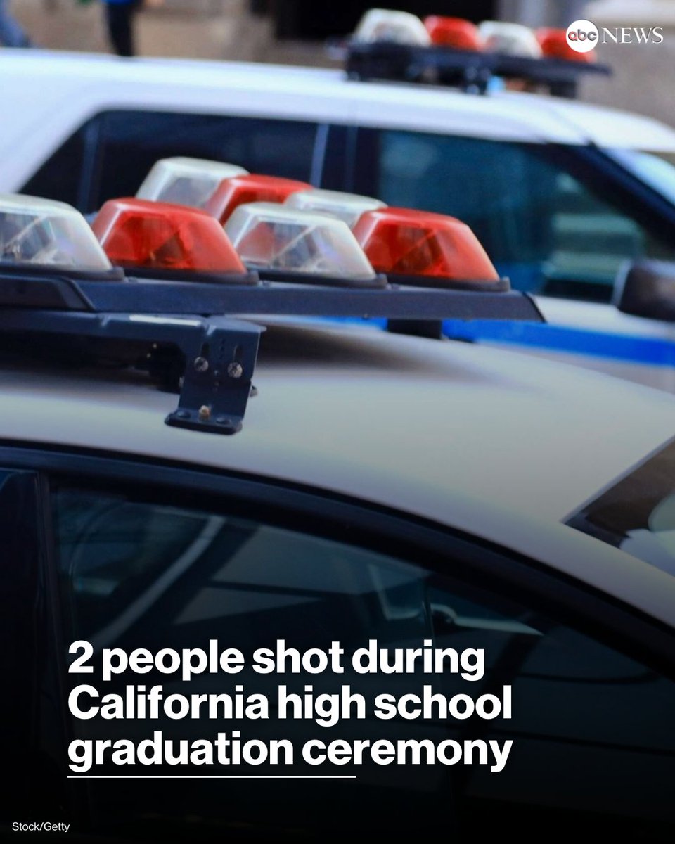 Two adults — a man and a woman — have been shot during a high school graduation taking place in California, according to police. The two shooting victims were taken to local hospitals where they are currently listed in stable condition. Read more: trib.al/F5n24Qq