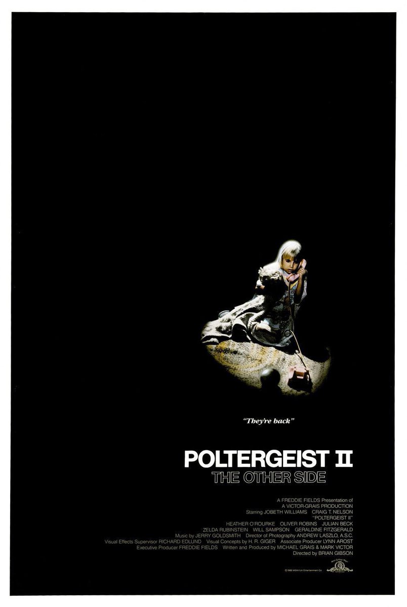 🎬MOVIE HISTORY: 38 years ago today, May 23, 1986, the movie 'Poltergeist II: The Other Side' opened in theaters! #CraigTNelson #JoBethWilliams #HeatherORourke #OliverRobins #ZeldaRubinstein #WillSampson #JulianBeck #GeraldineFitzgerald #BrianGibson