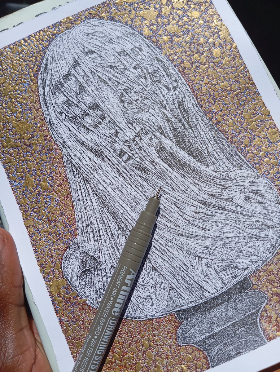 ToniArtistry's tweet photo. The VEIL || Sculpture series.
Dotted with micron pens.
#dot7artwork #dotheloop #artprint #artistsonthechain #artistherealalpha #artistoftwitter #artistsonx #artworld #artwork #sculptures #michaelangelo #dottedbyToniArtistry #Mombasa #ArrestMarthsKarua #BarrackObama #Butita https://t.co/WdeihvM4o9