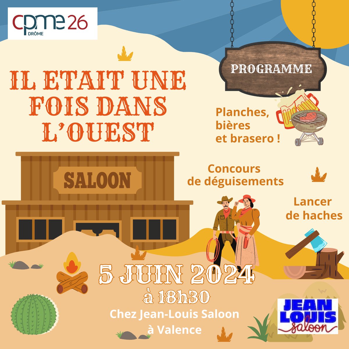 Cowgirls, cowboys : rendez-vous le 5 juin chez Jean-Louis Saloon 📷
Inscription 40 € / personne : lnkd.in/etCRt6dg