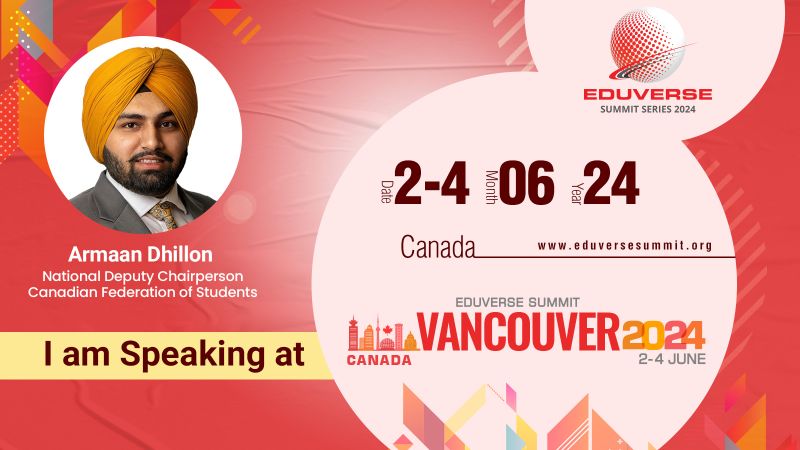 Meet Armaan Dhillon, the Interim National Deputy Chairperson of the Canadian Federation of Students (CFS), as a speaker at the Eduverse Summit Canada 2024!

Register here: bit.ly/3IPddrn