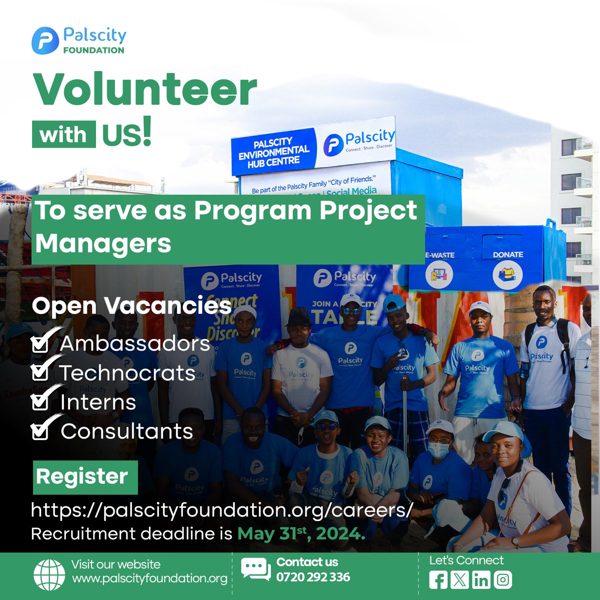 PALSFOUND's tweet photo. We are recruiting Program project Managers, apply on our careers page at https://t.co/UDCztdPgwo
Join Us Today, we are going to make the world a better place together (Ubuntu)
#ChangeMakers #CommunityDevelopment #GrowthDevelopment
Support tags>>#NakuruTreePlanting Kenya https://t.co/A6zI7DeIiW
