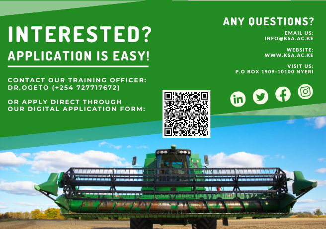 KSA_KEN's tweet photo. September Intake Ongoing.Apply Today to join #Kenya School of #Agriculture  a premier institution under @KilimoKe
#KSA #BETAkilimo  #KUCCPS https://t.co/mke8eTAYdn