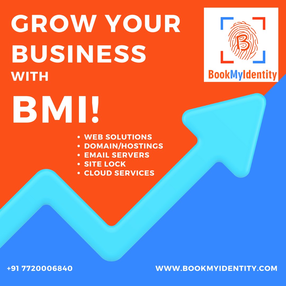 Grow your business with BMI. One Stop Solution for all your website development needs, find the best web services by Book My Identity that helps you boost your business digitally.
Visit bookmyidentity.com to learn more about our services.

#bookmyidentity #webservices