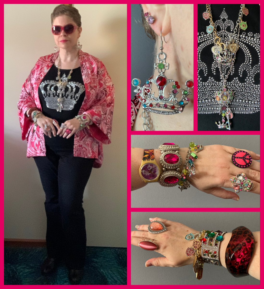 JewelDivasStyle's tweet photo. As it was my birthday on Tuesday I decided to bring out the crowns on Thursday. 👑👑👑👑👑
.
#jeweldivasstyle #jeweldivas #mystyle #autumnstyle #maystyle #fashionstyle #fashionista #style #styleinspo #whatiwore #whatiwear #outfit #outfitoftheday #jewelry #jewellery https://t.co/HP6CsiGrkZ