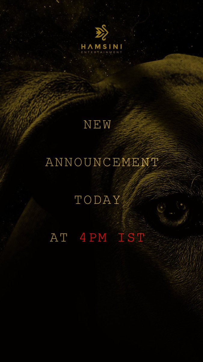 Announcing our #HamsiniEntertainment 's next release at 4pm IST 🔥 Stay tuned 🤞