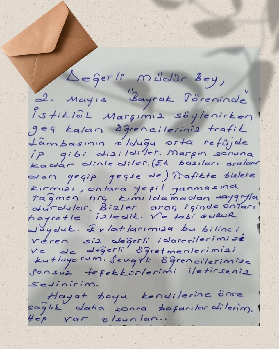 “Geleceğe güvenle bakıyoruz. Teşekkürler gençler” #velimizdenmektup #öğrencilerimizlegururduyuyoruz #gençlerimizegüveniyoruz🇹🇷 #geleceğimizgençlerimiz #bursagazianadolulisesi