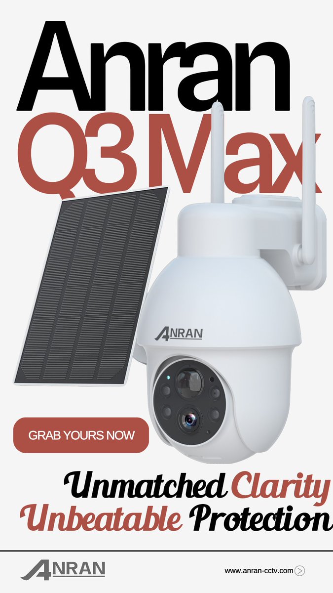 AnranTech's tweet photo. 🌟Discover the Anran Q3 Camera! 📷

🔐Unmatched Clarity, Unbeatable Protection💪

Elevate your home security with advanced features and seamless setup. Your peace of mind is just a step away. #AnranQ3 #HomeSecurity #SmartHome
🔗: https://t.co/N0wQ3hyftq https://t.co/2leQVL2lgS