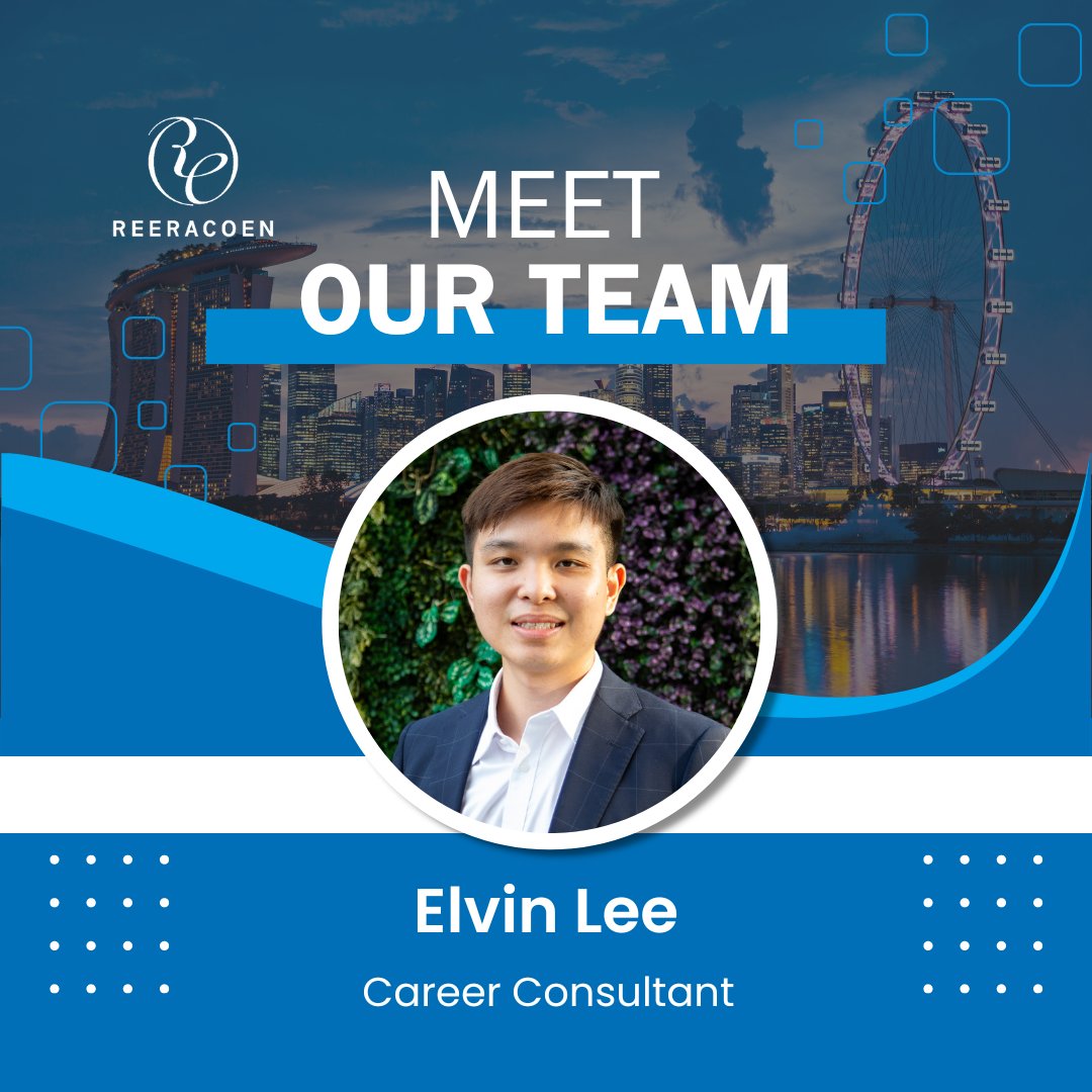 🌟 Meet Mr. Elvin Lee, our dedicated Career Consultant. Our company's value of 'I'm Here For You' resonates with him most as he aims to provide his candidates with his best service and support.

#ReeracoenHero #ReeracoenFamily #Reeracoen #RCNSG #RecruitmentFirm #BestRecruiters