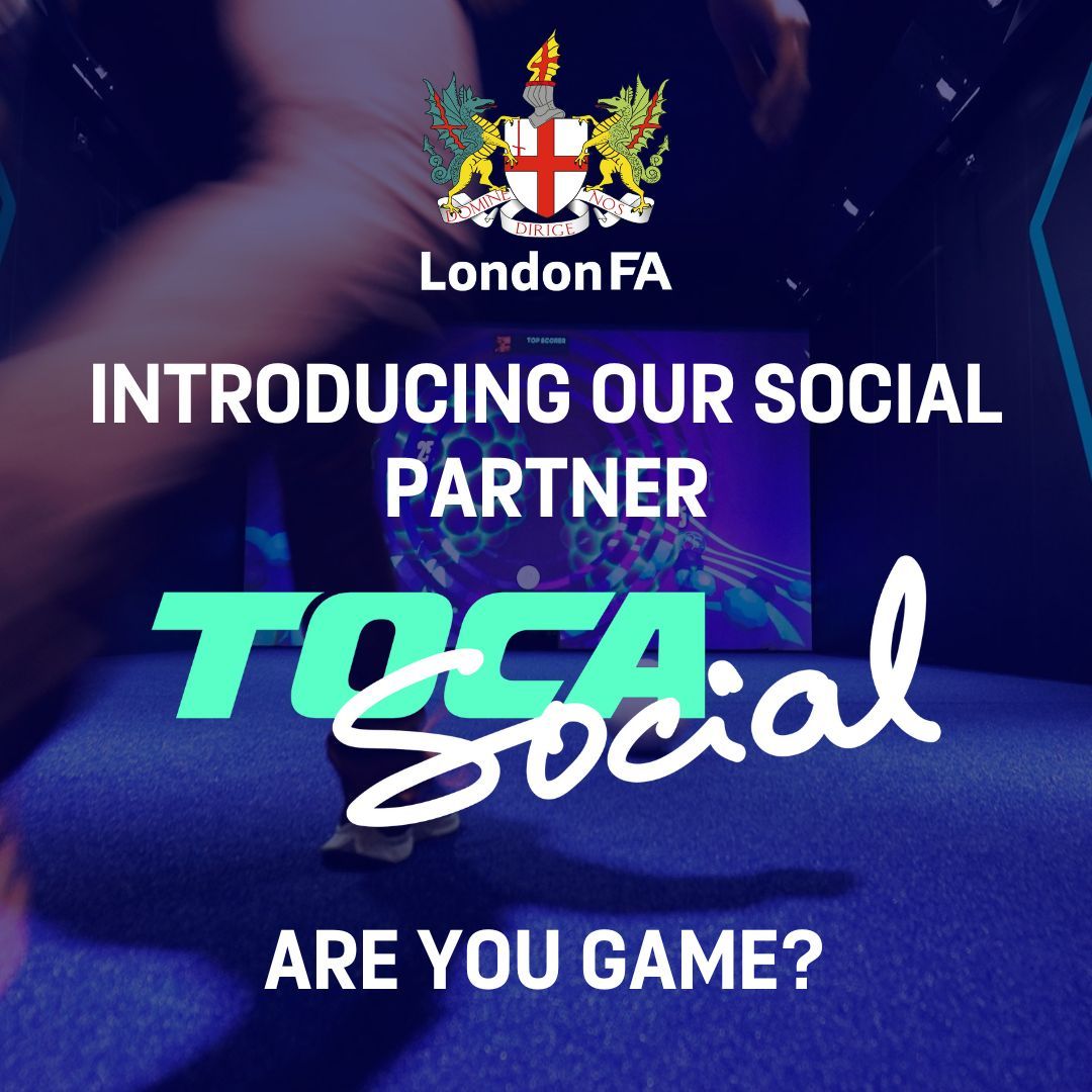 London FA are proud to announce our new social partner @tocasocial 🥳 #London FA members can now receive exclusive offers to experience what Toca Social - the world's first interactive football experience. ⚽ Book your team social now ➡️ toca.social/londonfa
