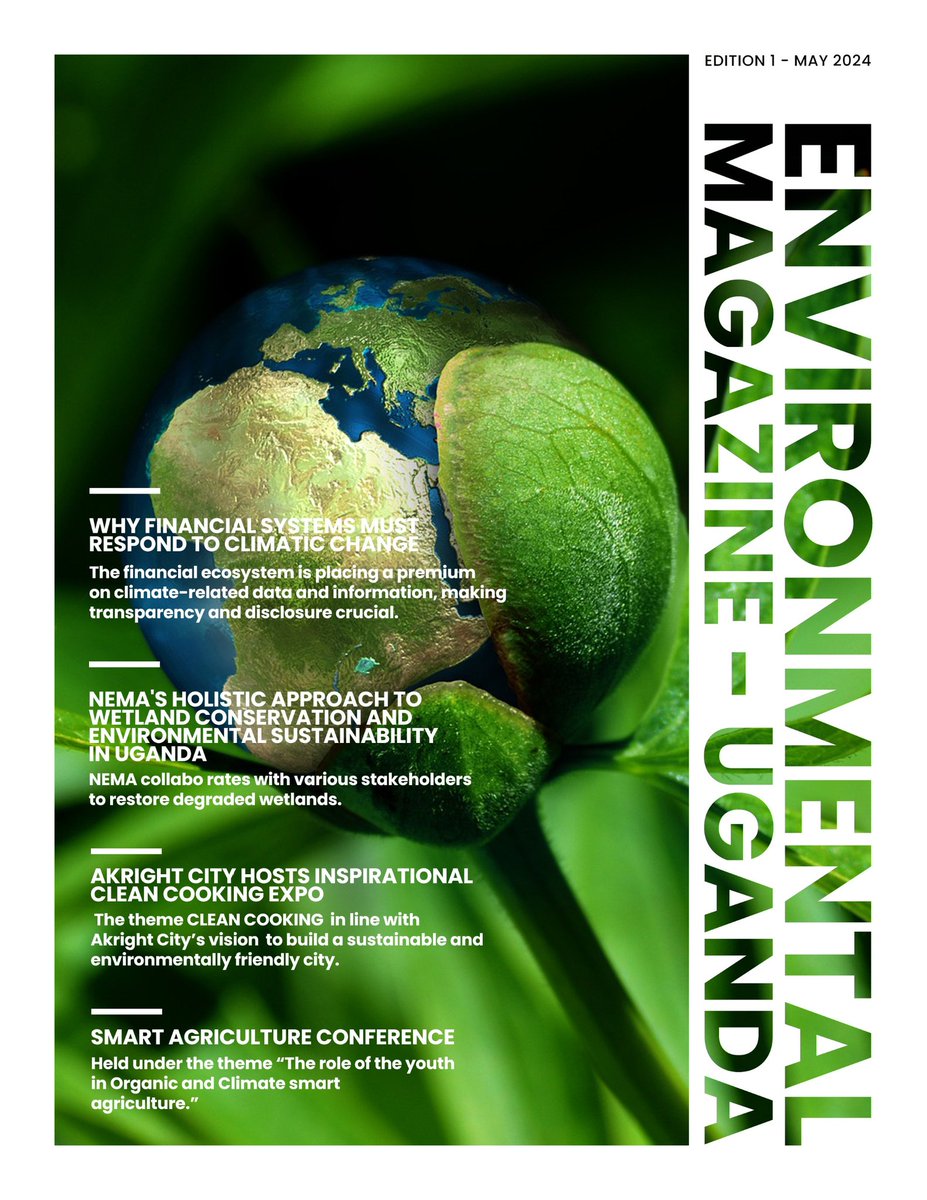 environment_ug's tweet photo. #justin Together with @ehUganda we give you our maiden edition 🎉🎉🎉 Environmental Magazine - May 2024
Please click in the link below to enjoy the nature conservations.@LillyAjarova
,@TheWCS,@nemaug,@MillionTrees_Ug,@TreeAdoptionUg,@NatureUganda_
Read → https://t.co/RfycfNd9wA https://t.co/ozi2JIp7fg