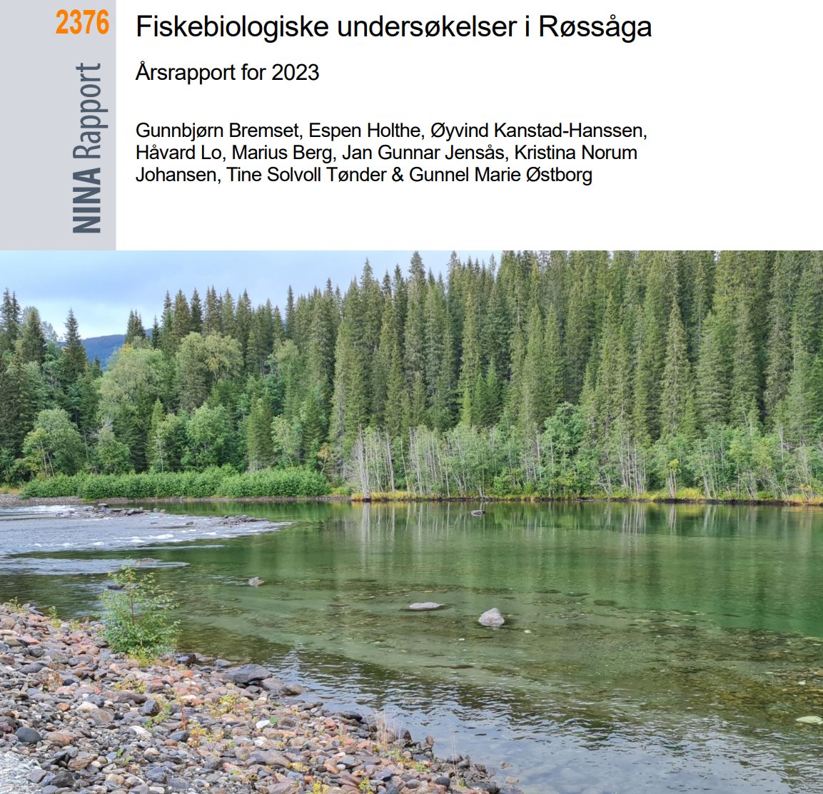 Ny rapport: Fiskebiologiske undersøkelser i Røssågavassdraget. Årsrapport for 2023. #Røssåga #Leirelva #vassdragsregulering #laksefisk hdl.handle.net/11250/3130880