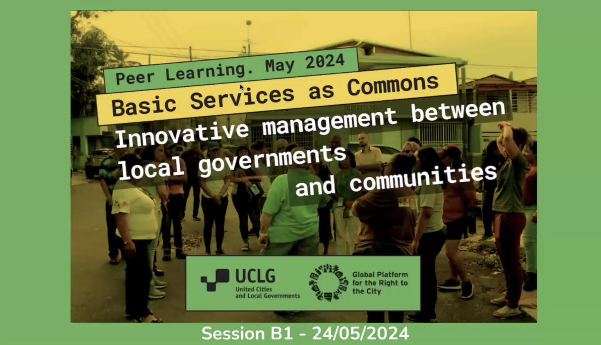 🌟#WeLearn ✨Our 2nd #peerlearning session on how #localgov are integrating #commoning is starting now! @Right2CityGP