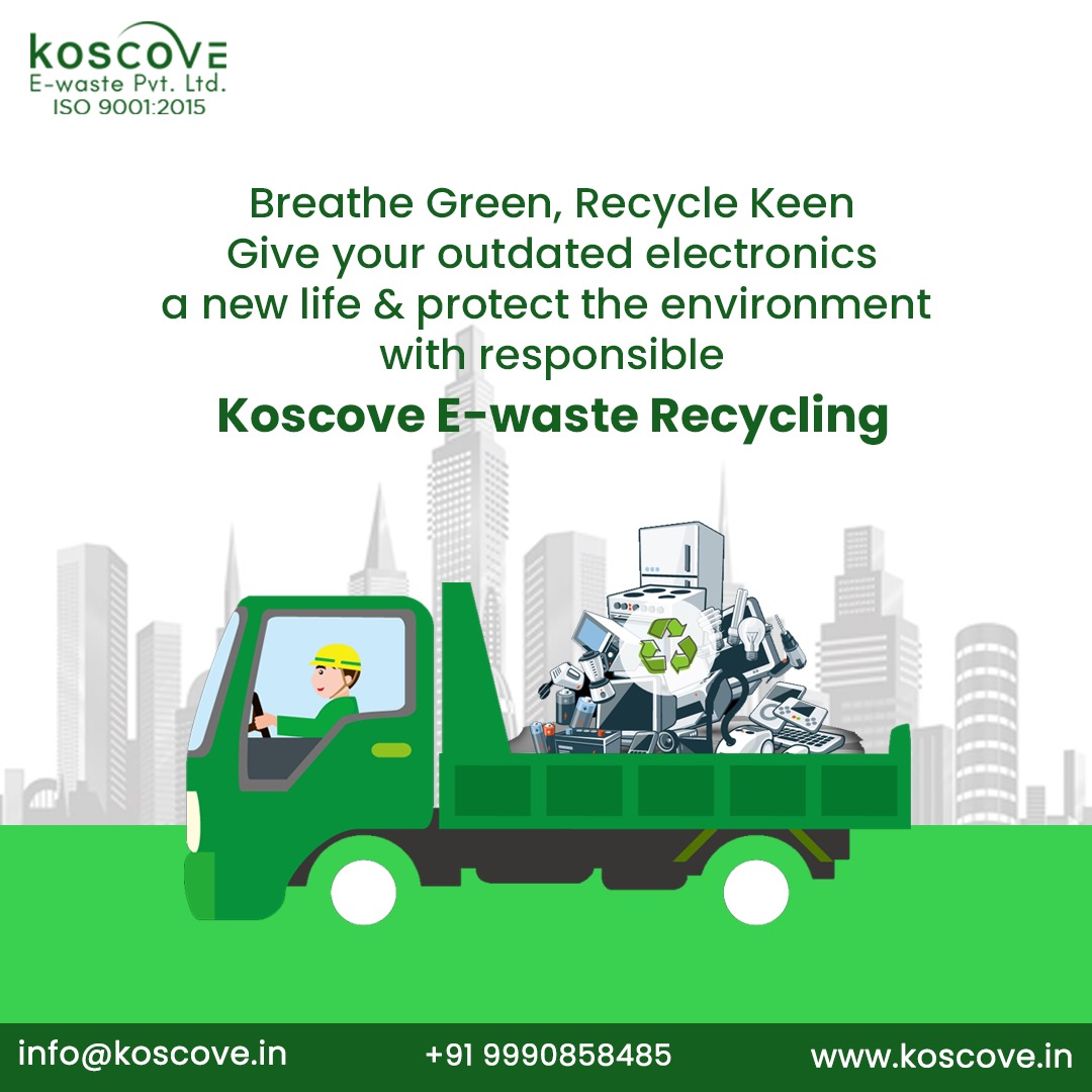 🌿 Breathe Green, Recycle Keen 🌿
Give your outdated electronics a new life and protect the environment with responsible Koscove E-waste Recycling. 🌍💚

 Contact us today!
📞 +91 9990858485
📧 info@koscove.in
🌐 koscove.co.in

#KoscoveRecycling #EwasteRecycling