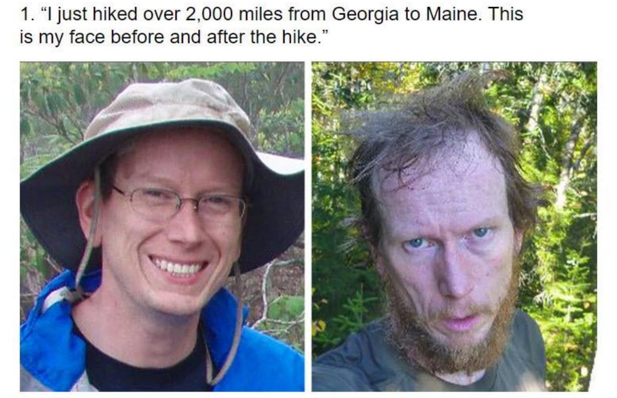 This Guy Did Something Crazy. This is what He looks like Before & After 2,000 Miles from Georgia to Maine