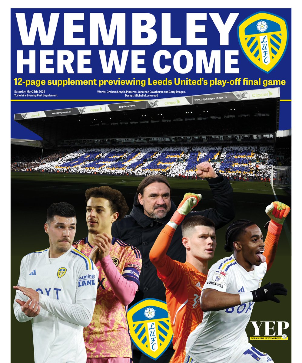Inside tomorrow's YEP … The first of two Wembley supplements.

To buy online and receive a discount on both, hit the link 👇 yep-lufc.eventbrite.co.uk #LUFC
