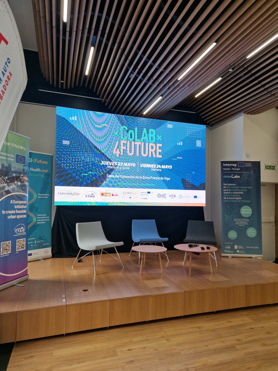 OPENLABSNetwork's tweet photo. 🌞 ¡Buenos días desde #Colab4Future! 

Hoy presentamos nuestro proyecto OpenLabs, en la mesa redonda: "Fortalecimiento de competencias y oportunidades", se la mano de nuestros socios de #CTAG

 ¡Te esperamos! #colab4future https://t.co/UkbNYChANN