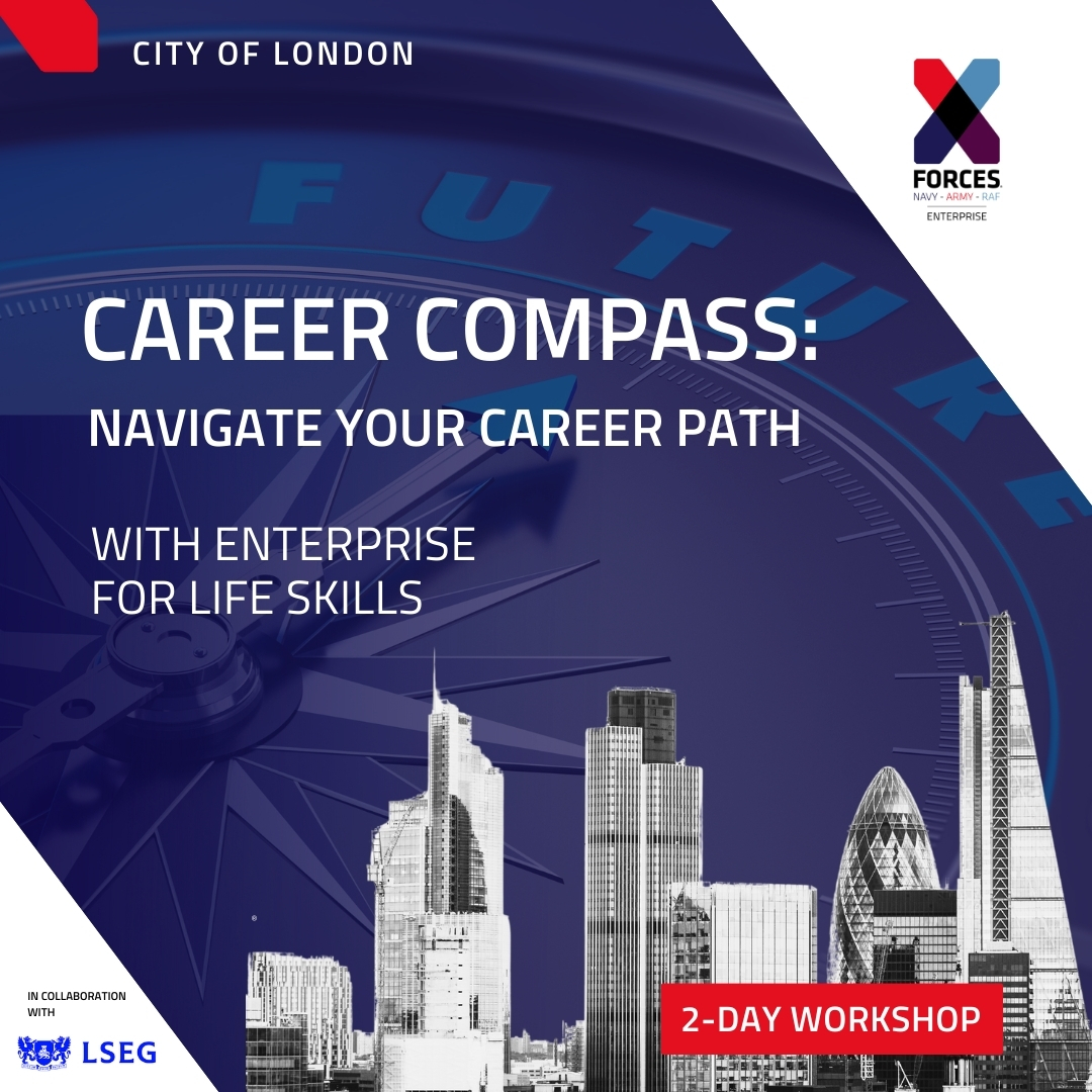 XForces's tweet image. In partnership with @LSEGplc our Career Compass workshops deliver essential skills to those making the transition from uniform to civilian employment or returning from a career break.

Join us on 9th &amp;amp; 31st July ➡️ bit.ly/xf-efl2

#EnterpriseForLife #CareerTransition