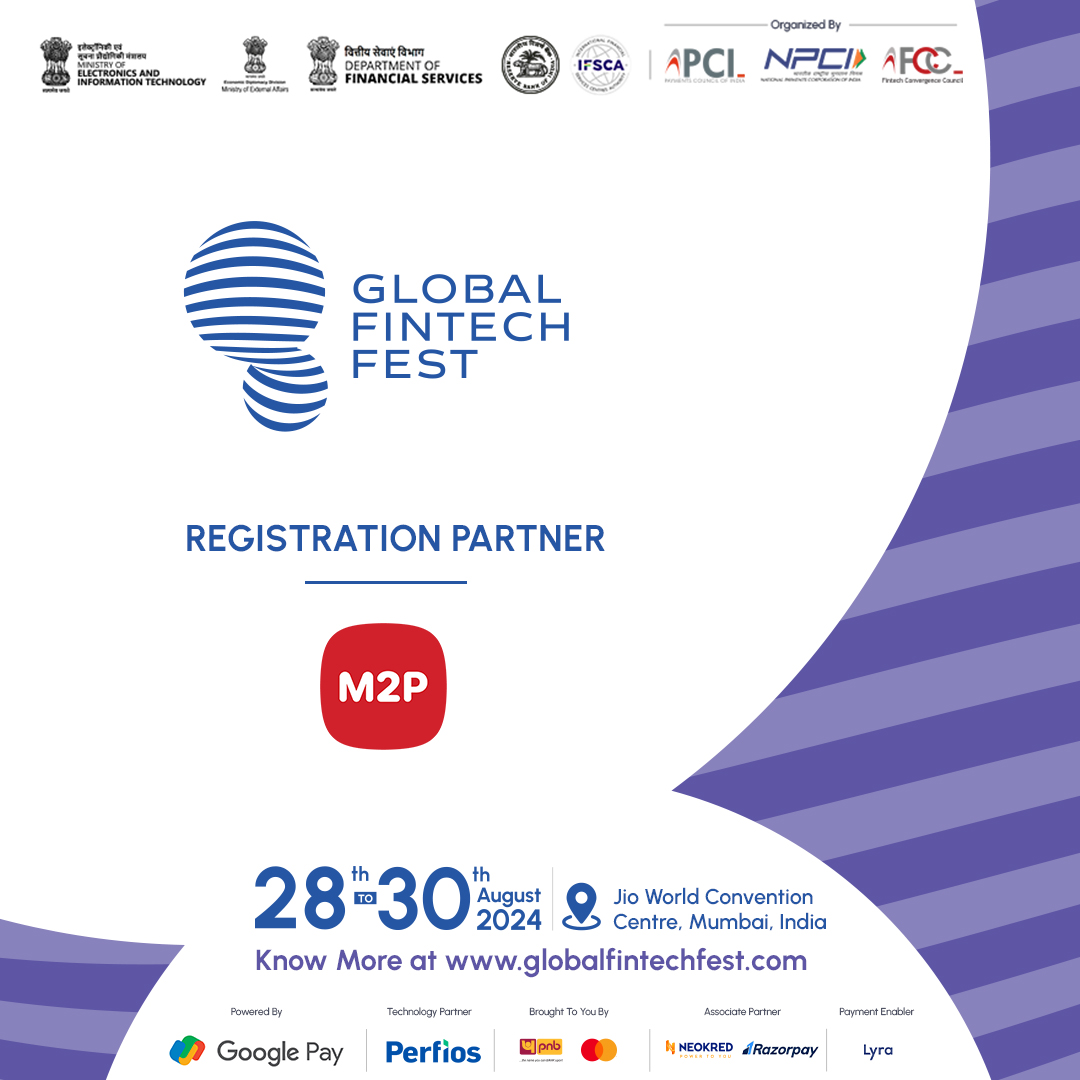 We are excited to announce @m2pfintech joining us as the 'Registration’ partner for this year's Global Fintech Fest. Prepare to witness fintech innovation at its peak!

#GFF #GFF24 #GlobalFintechFest #FintechRevolution #FintechInnovators