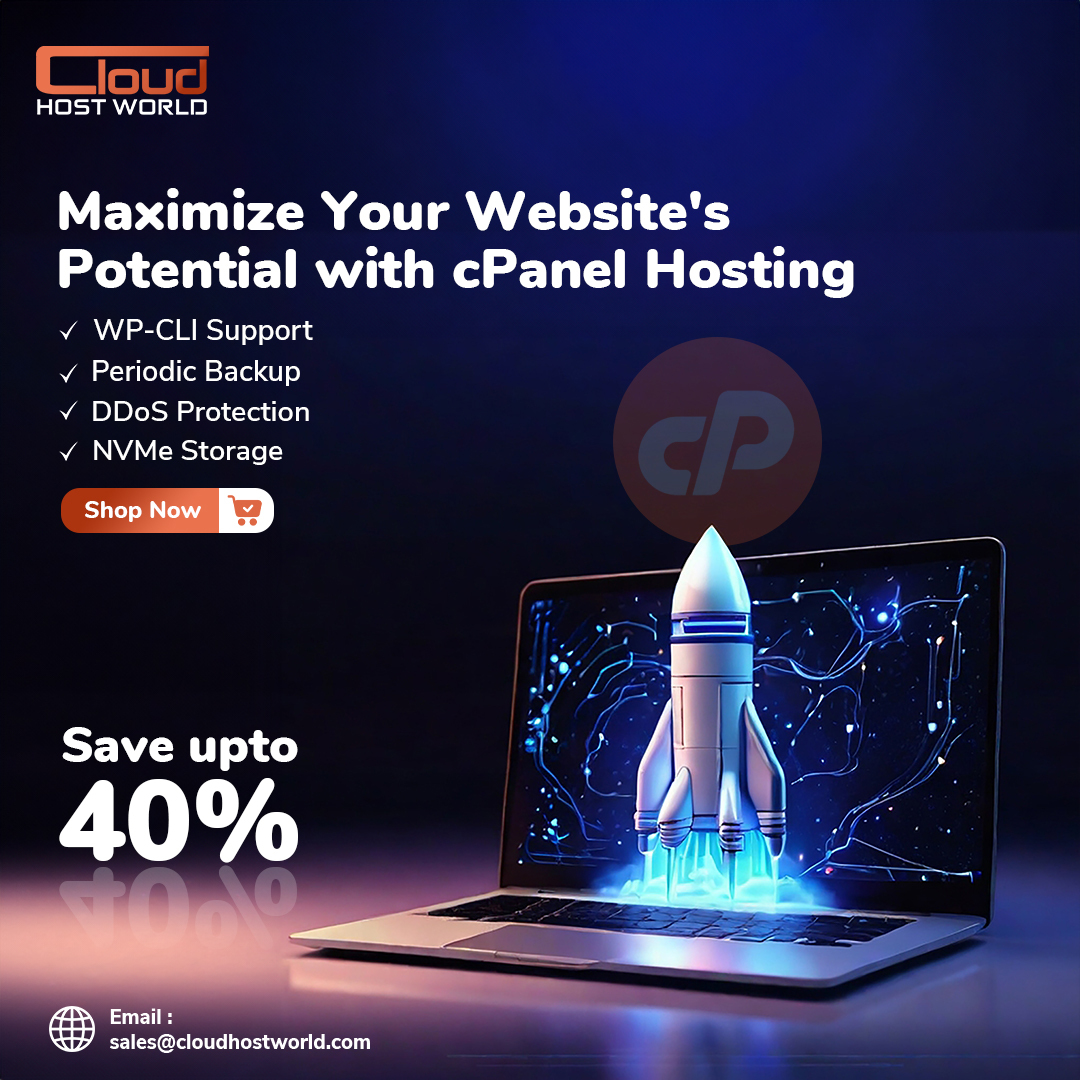 Upgrade⤴️your website's performance⚡and security🛡️with #cPanel Hosting!🌐

Get free #Softaculous Installer,📱LetsEncrypt #SSL Certificate,🔒and Backup Assurance🔄with a 40% discount.🤩

Click👉🏻t.ly/Iu0V8 to optimize your #website performance now!🆙

#CloudHostWorld