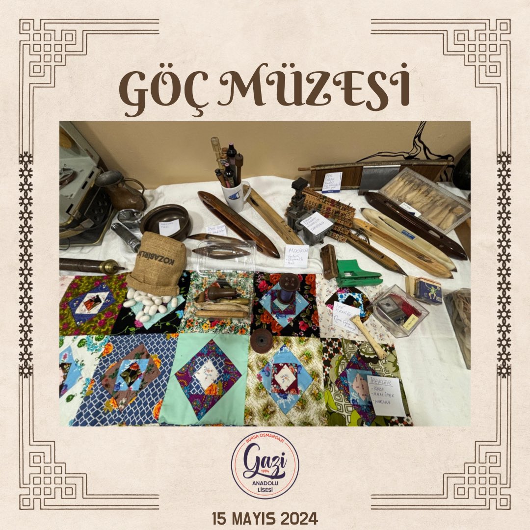 Okulumuz öğretmenleri,  ögrencileri  ve velilerinin  katkıları ile 2.sini düzenlediğimiz Göç müzesi bugün gerçekleşti. Açılış Mehter Takımımın gösterisi ile başladı. Emeği geçen tüm öğrenci ve öğretmenlere teşekkür ederiz. #göçmüzesi #bursagazianadolulisesi #bursa #mehtertakımı