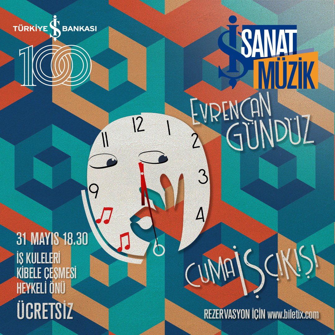 Ve beklenen an geldi. 🤩 Haftanın yorgunluğunu müzik eşliğinde atmak isteyenler için buluşma noktası olan Cuma İş Çıkışı konserleri Evrencan Gündüz’ün performansıyla başlıyor!🌸 📍Kibele Çeşmesi Heykeli Önü, İş Kuleleri, Levent 🗓️31 Mayıs Cuma, 18.30 🎫Rezervasyon için