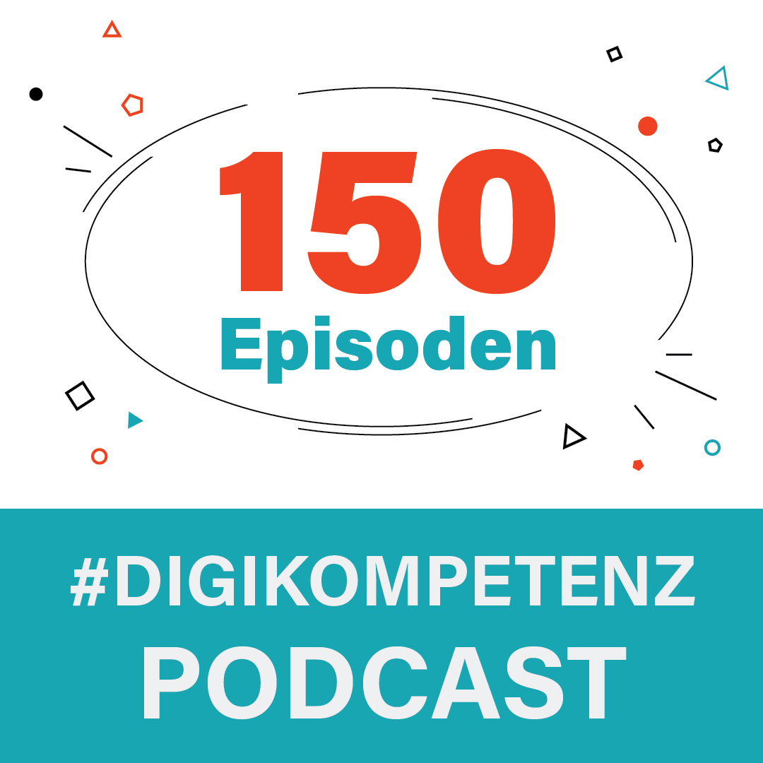 Heute feiern wir die 150. Folge des #digikompetenzpodcast ! 🎉 Vielen Dank an alle Gäste, an unsere Zuhörerinnen und Zuhörer und an alle, die unseren Podcast als Weiterbildungstipp empfehlen! #staytuned denn Folge 150 kommt noch heute! 🙌 #futureskills #digitalisierung #podcast