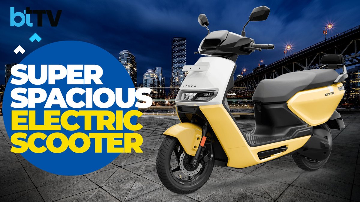 business_today's tweet image. Ather Rizta first look: An Electric scooter for the family | Tech Today

Watch: youtu.be/ty0tBdjaW9Y | #techtoday #evscooter #evvehicle #atherrizta #ather_electric_scooter 

@pranav000