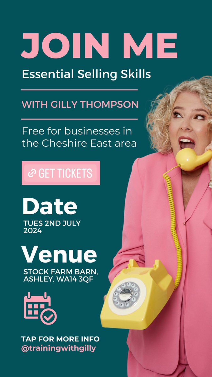 I am delighted to invite you to join me along with North Cheshire Chamber to the free 'Essential Sales Skills Masterclass' 2 July Stock Farm, Altrincham.

If you're in the Cheshire East area, check it out

northcheshirechamber.co.uk/event/https-ww…

#cheshirebusiness #cheshireconnect