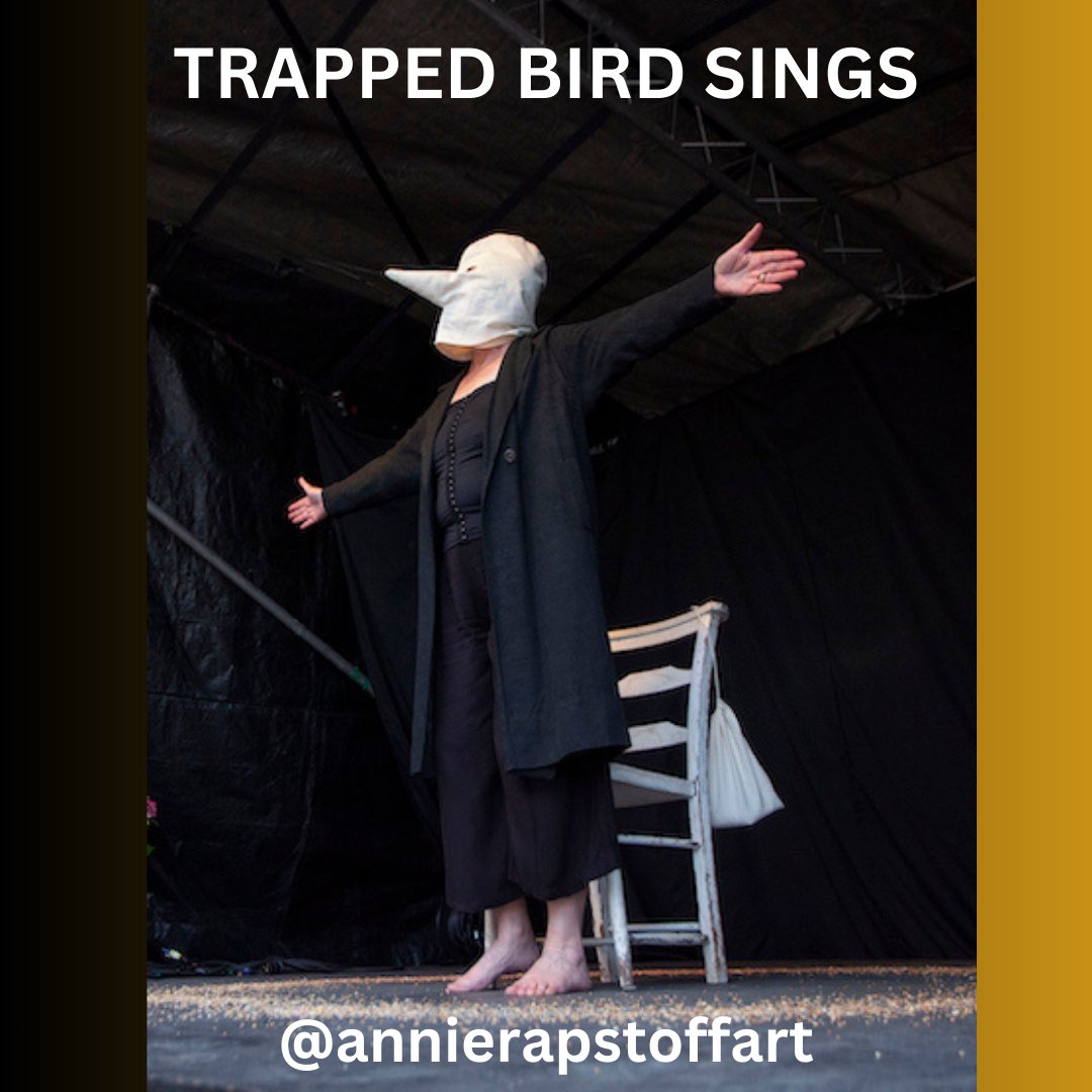 TRAPPED BIRD SINGS performed by Annie Rapstoff for the COU COU performance programme OLD TROUTS at the Silk Mill Frome July 23  #performanceart #womenartists @annierapstoffart <a href="/SilkMillStudios/">Silk Mill</a>
