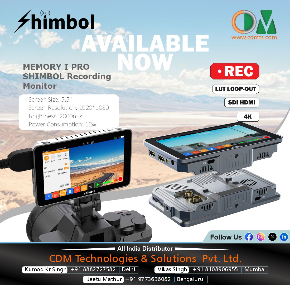 CDMTS's tweet image. MEMORY I PRO SHIMBOL Recording Monitor…
#4KHDMI #HDMI #recording #buynow #HD #hdr #memorycard #SDCard #photographer #photography #cdm #cdmts #cdmtechnologies #cdmgroup #shimbol #Sdi #uvc #hd #wireless #Transmitters #transmitter #transmission #wirelesstransmitter